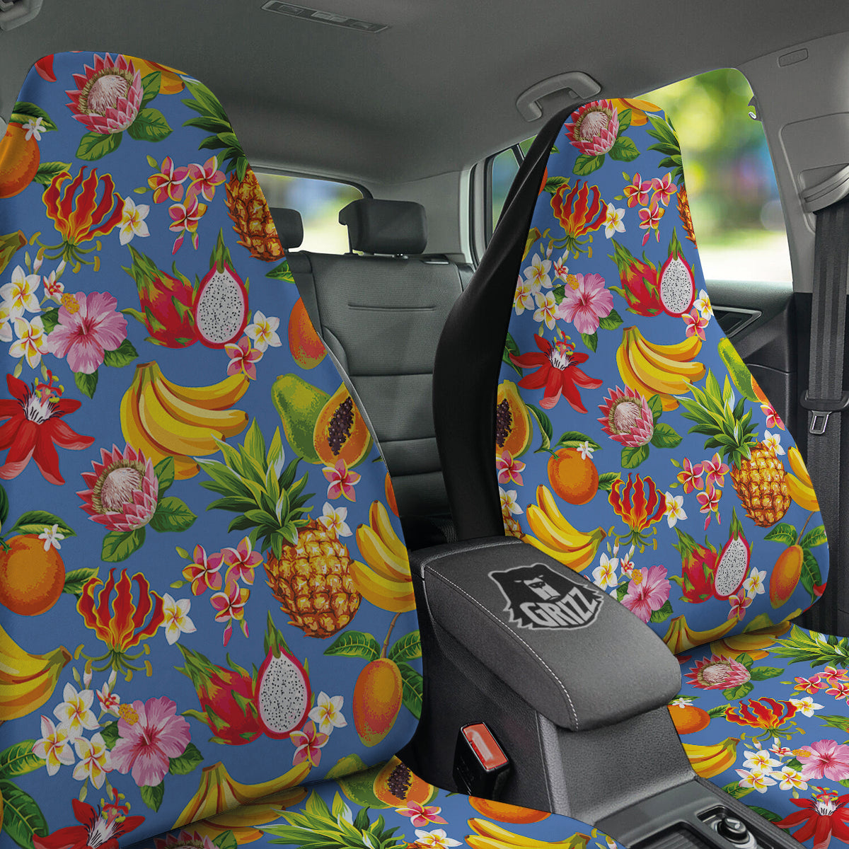 Fruits Aloha Tropical Print Pattern Car Seat Covers-grizzshop