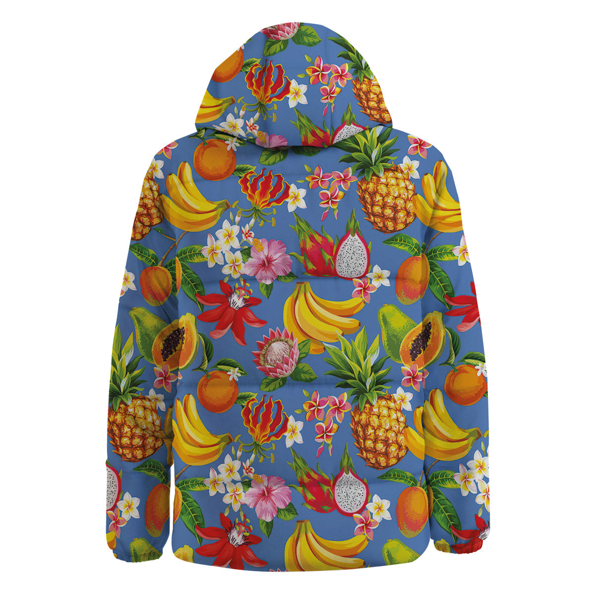 Fruits Aloha Tropical Print Pattern Down Jacket-grizzshop