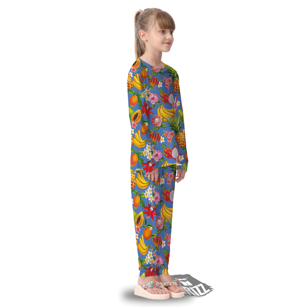 Fruits Aloha Tropical Print Pattern Kid's Pajamas-grizzshop