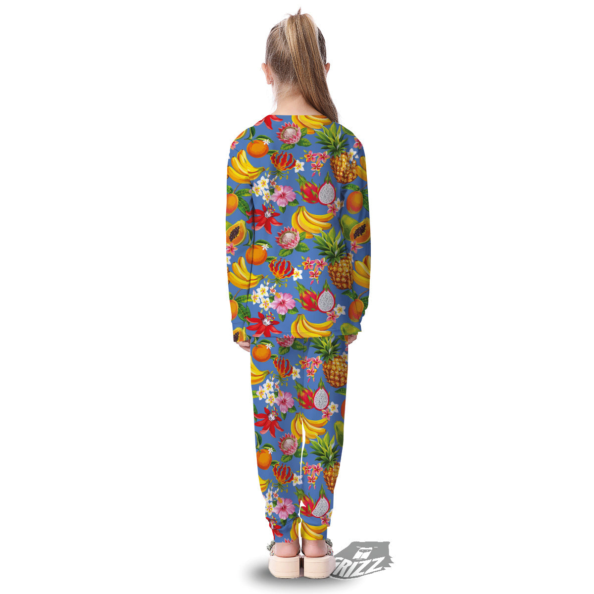Fruits Aloha Tropical Print Pattern Kid's Pajamas-grizzshop