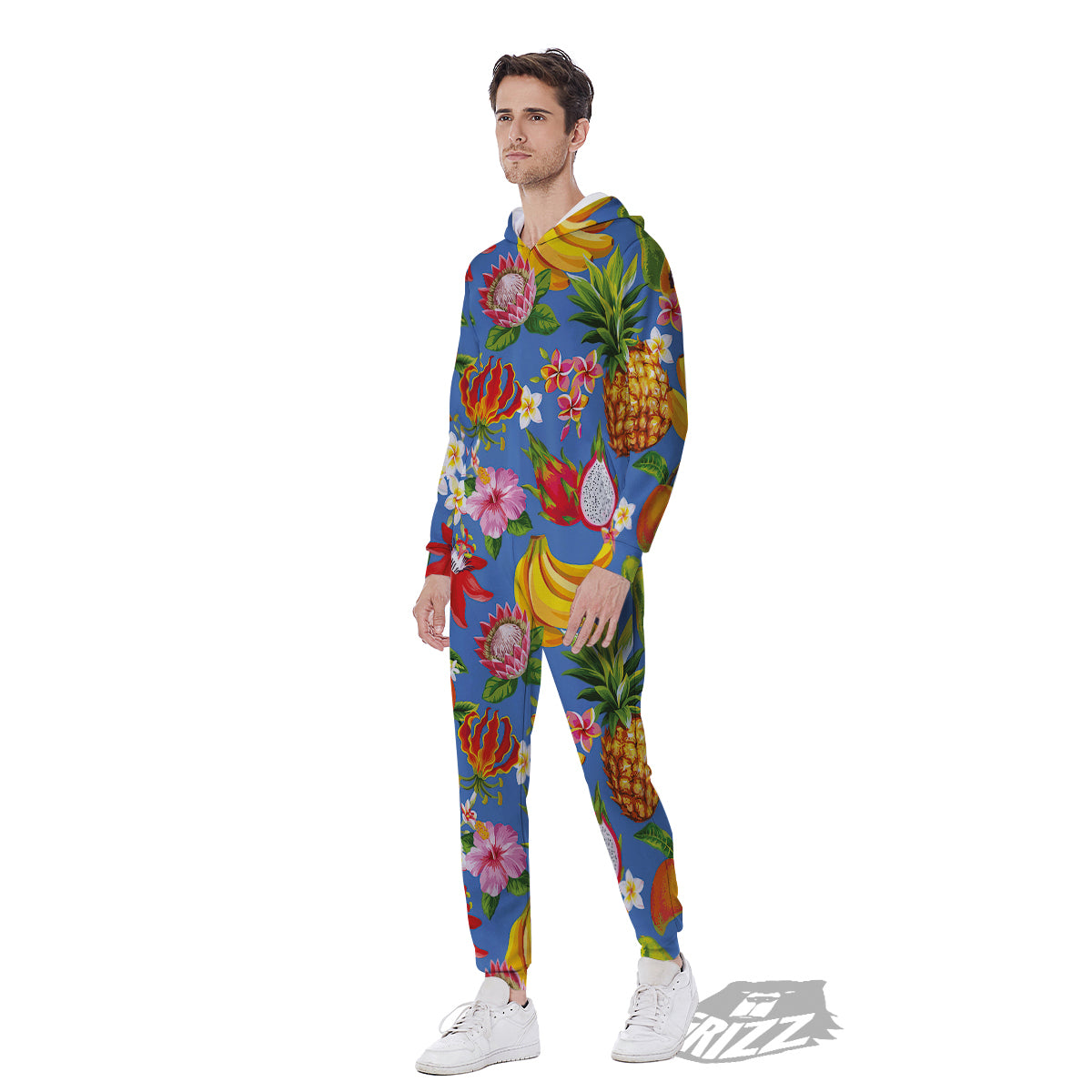 Fruits Aloha Tropical Print Pattern Men's Jumpsuit-grizzshop
