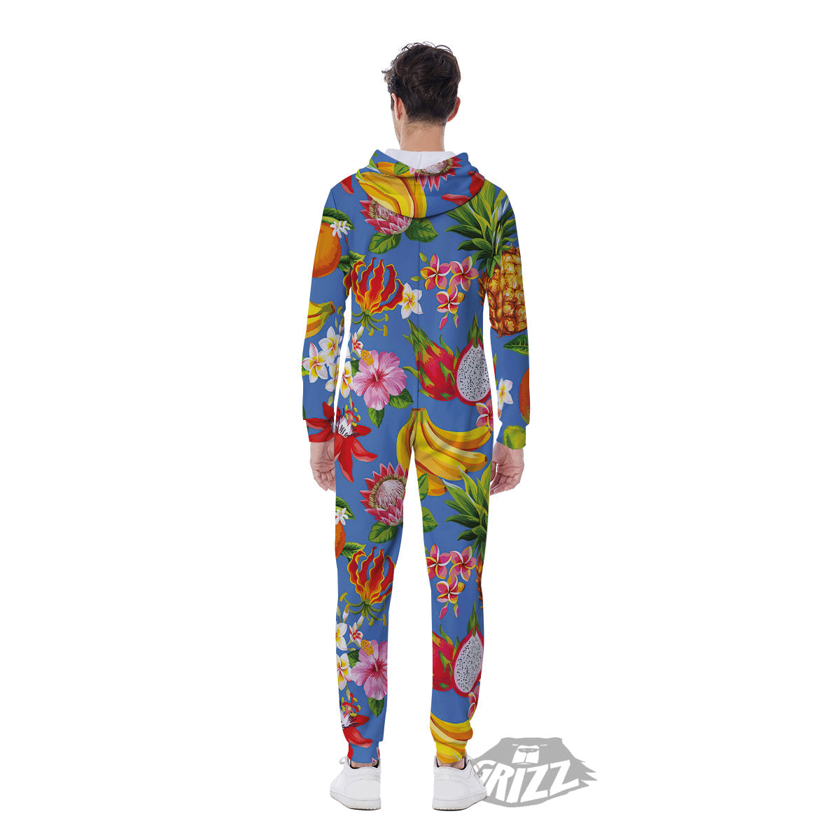 Fruits Aloha Tropical Print Pattern Men's Jumpsuit-grizzshop