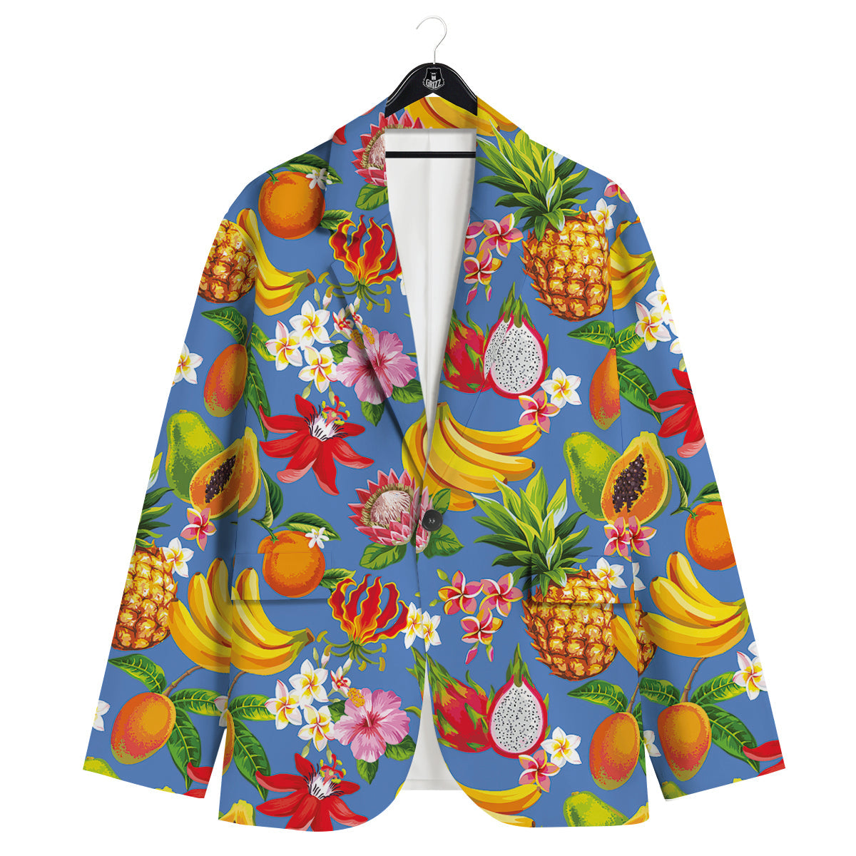Fruits Aloha Tropical Print Pattern Men's Sport Coat-grizzshop