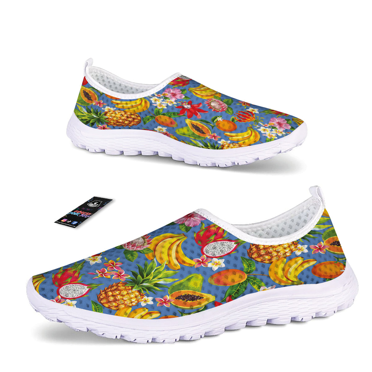 Fruits Aloha Tropical Print Pattern Nurse Shoes-grizzshop