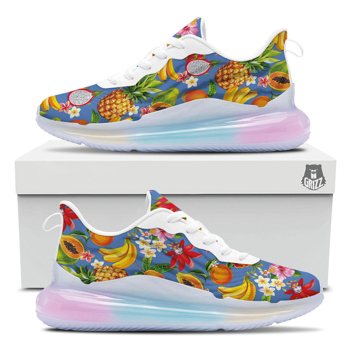 Fruits Aloha Tropical Print Pattern Running Sneakers-grizzshop