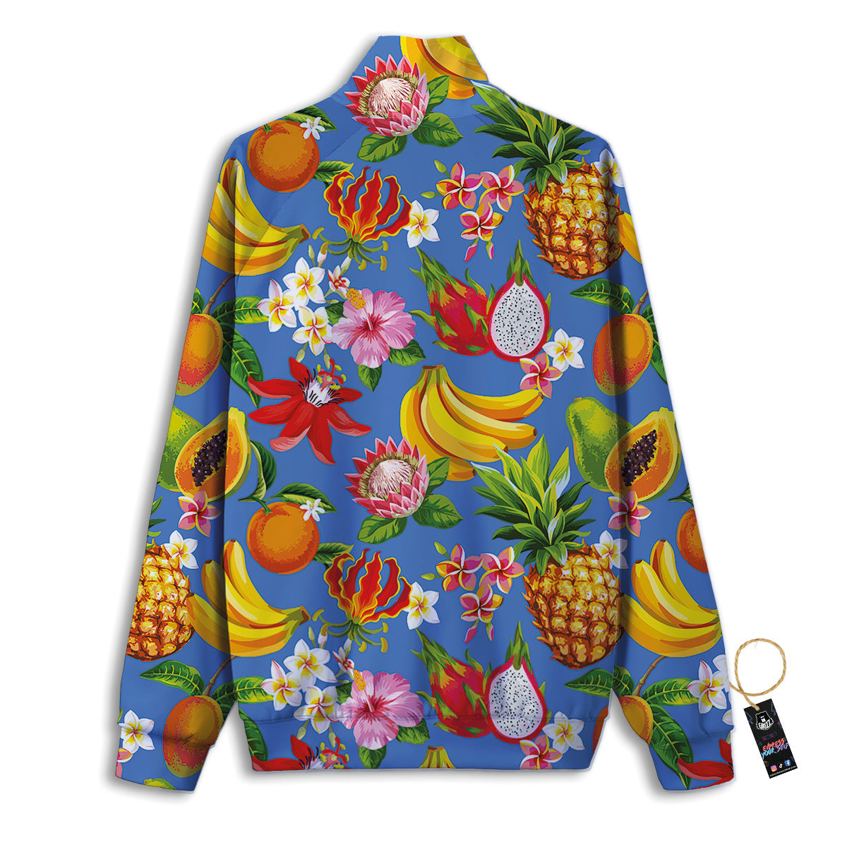 Fruits Aloha Tropical Print Pattern Track Jacket-grizzshop