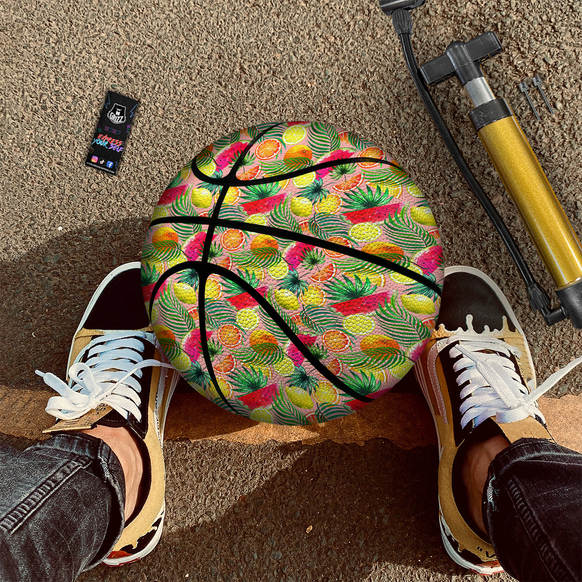 Fruits Cute Tropical Print Pattern Basketball-grizzshop