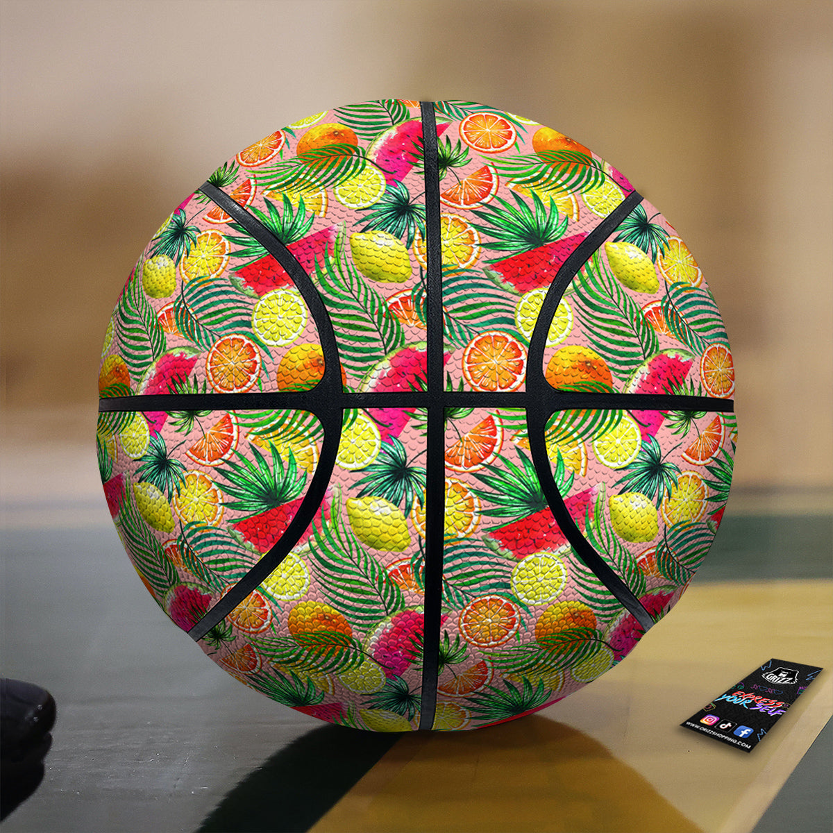 Fruits Cute Tropical Print Pattern Basketball-grizzshop