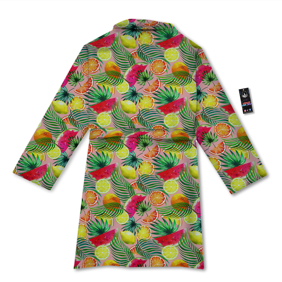 Fruits Cute Tropical Print Pattern Bathrobe-grizzshop