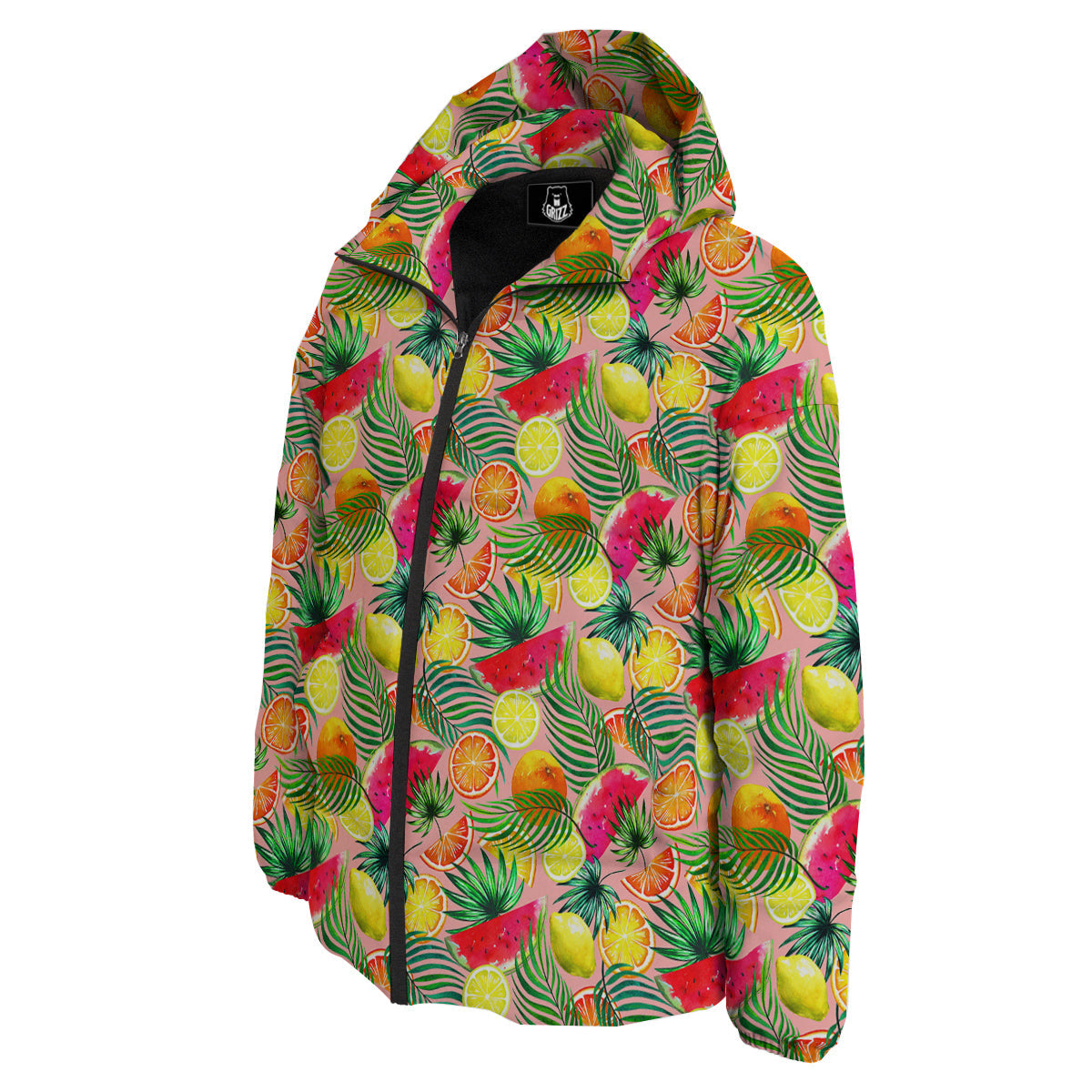 Fruits Cute Tropical Print Pattern Down Jacket-grizzshop