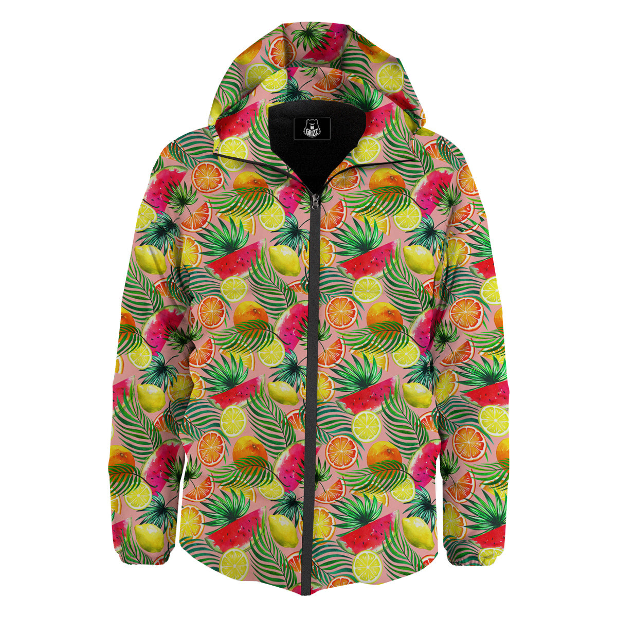 Fruits Cute Tropical Print Pattern Down Jacket-grizzshop