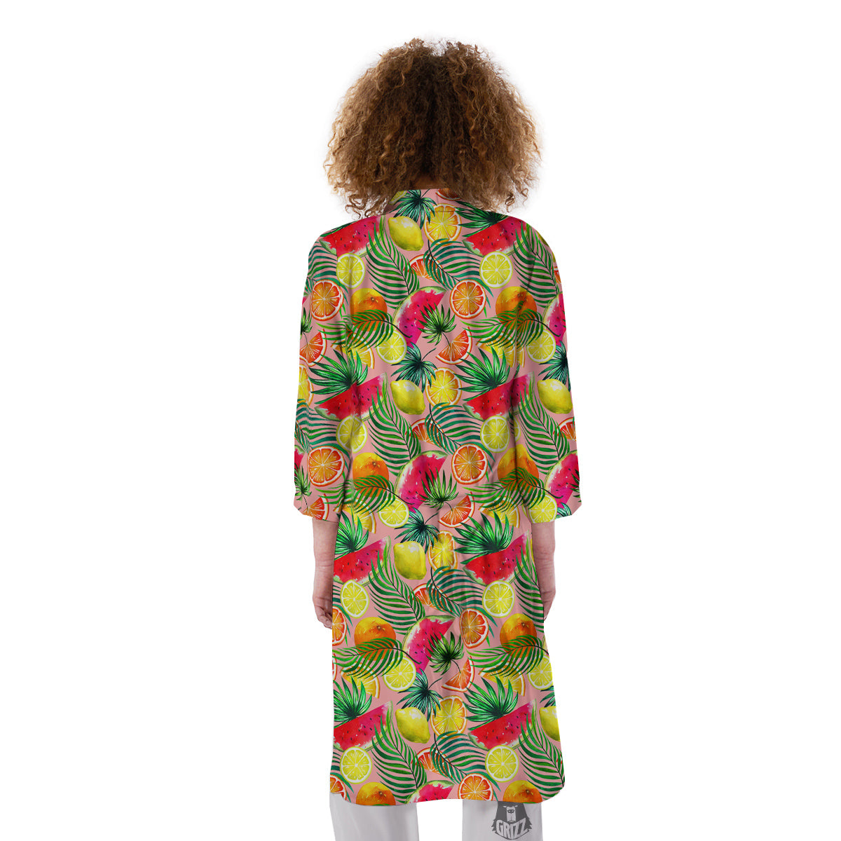 Fruits Cute Tropical Print Pattern Kimono-grizzshop