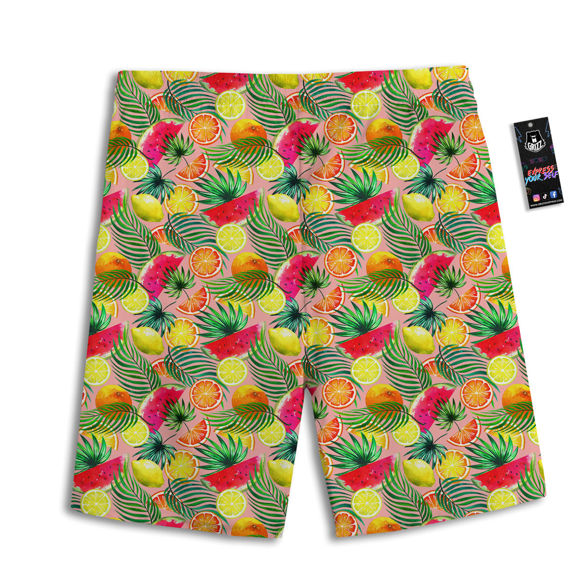 Fruits Cute Tropical Print Pattern Men's Athletic Shorts-grizzshop