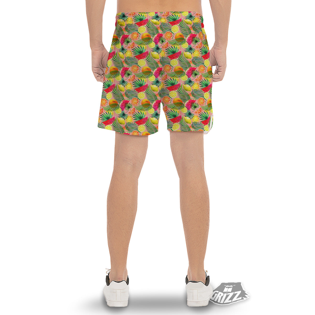 Fruits Cute Tropical Print Pattern Men's Gym Shorts-grizzshop