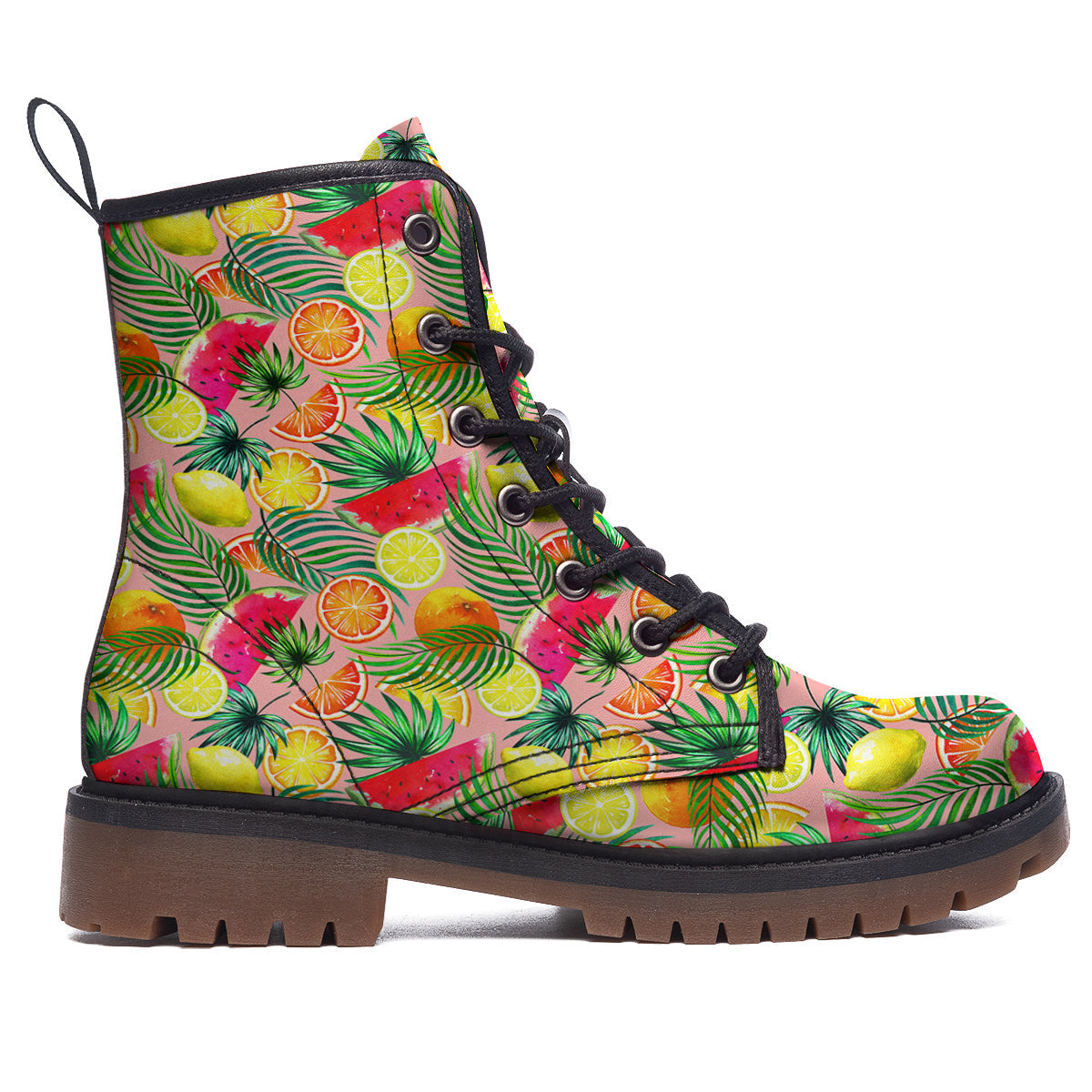 Fruits Cute Tropical Print Pattern Work Boots-grizzshop
