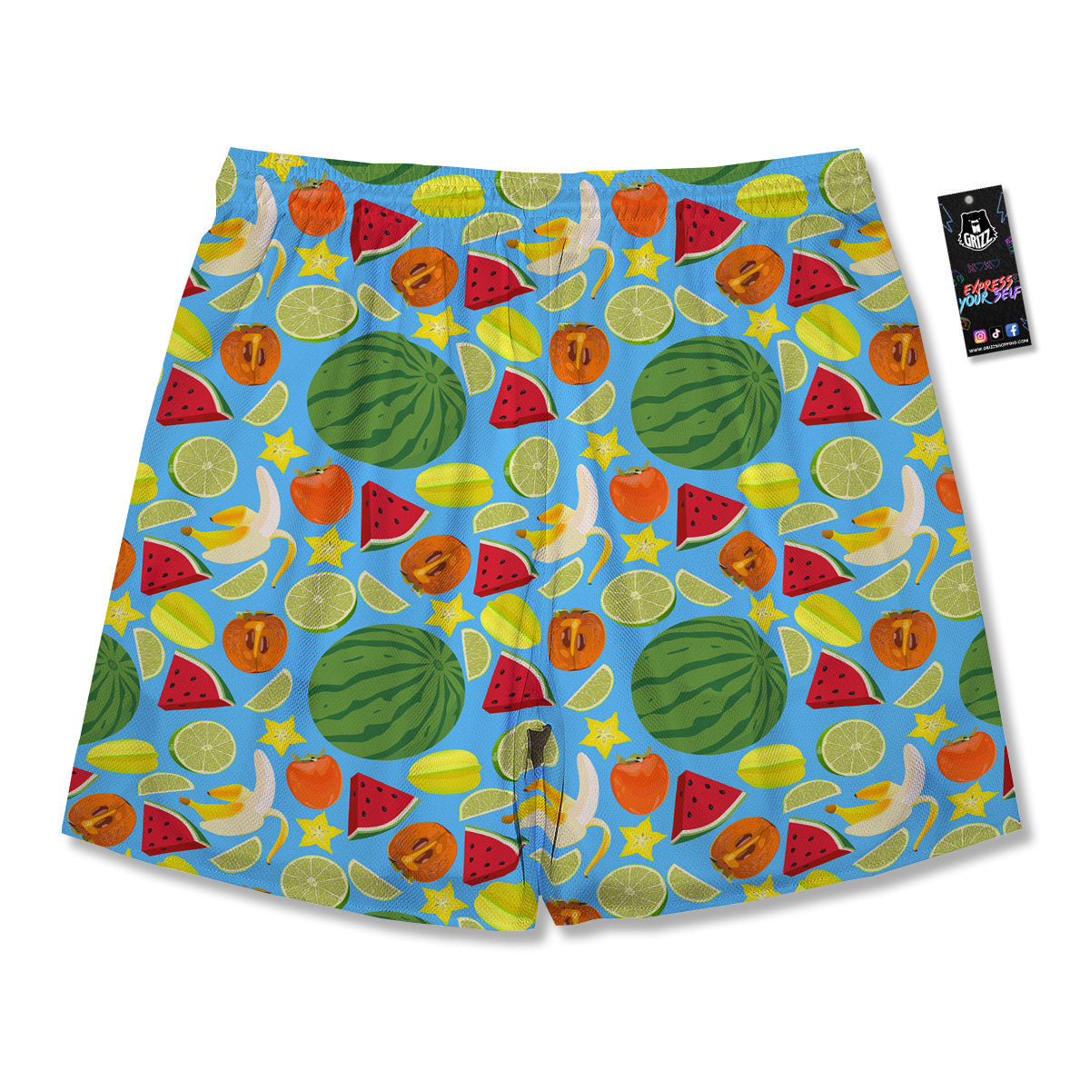Fruits Depicting Print Pattern Men's Running Shorts-grizzshop