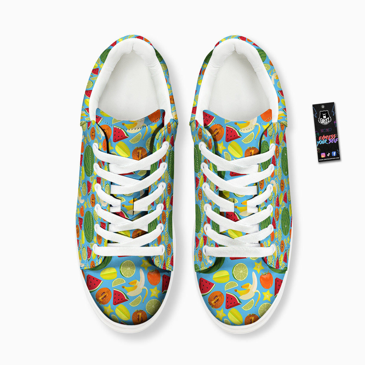 Fruits Depicting Print Pattern Platform Shoes-grizzshop
