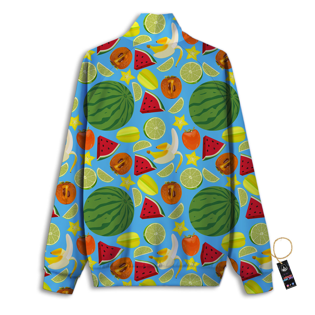 Fruits Depicting Print Pattern Track Jacket-grizzshop