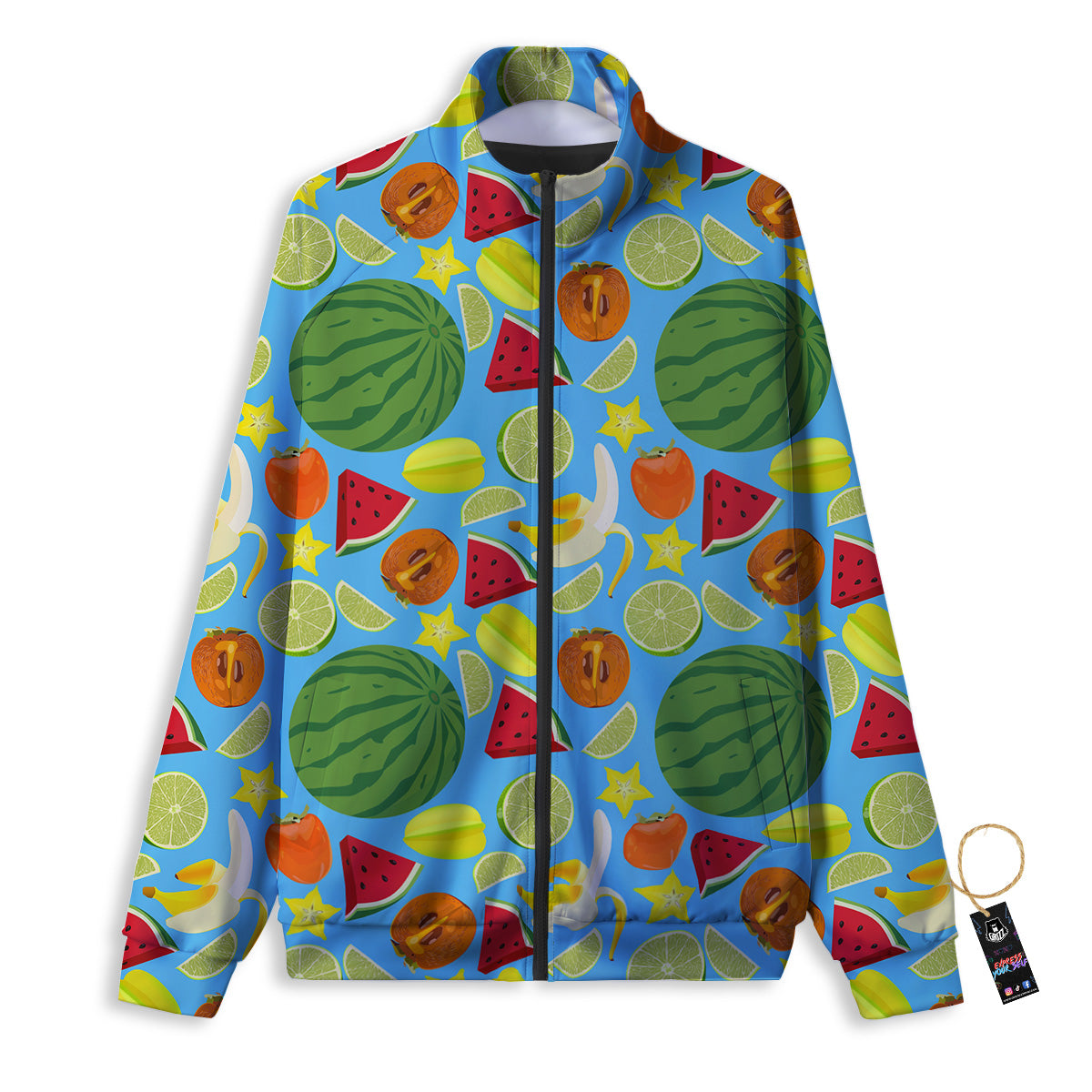 Fruits Depicting Print Pattern Track Jacket-grizzshop