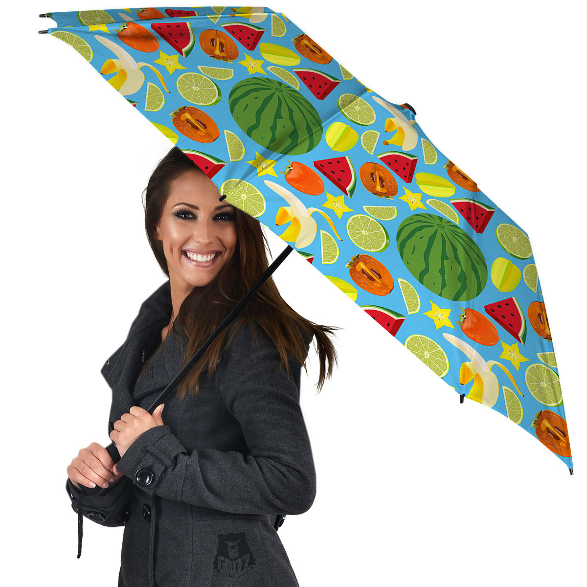 Fruits Depicting Print Pattern Umbrella-grizzshop