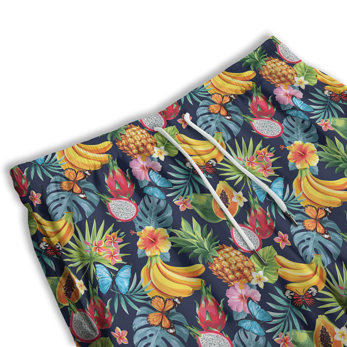 Fruits Hawaiian Tropical Print Pattern Men's Athletic Shorts-grizzshop