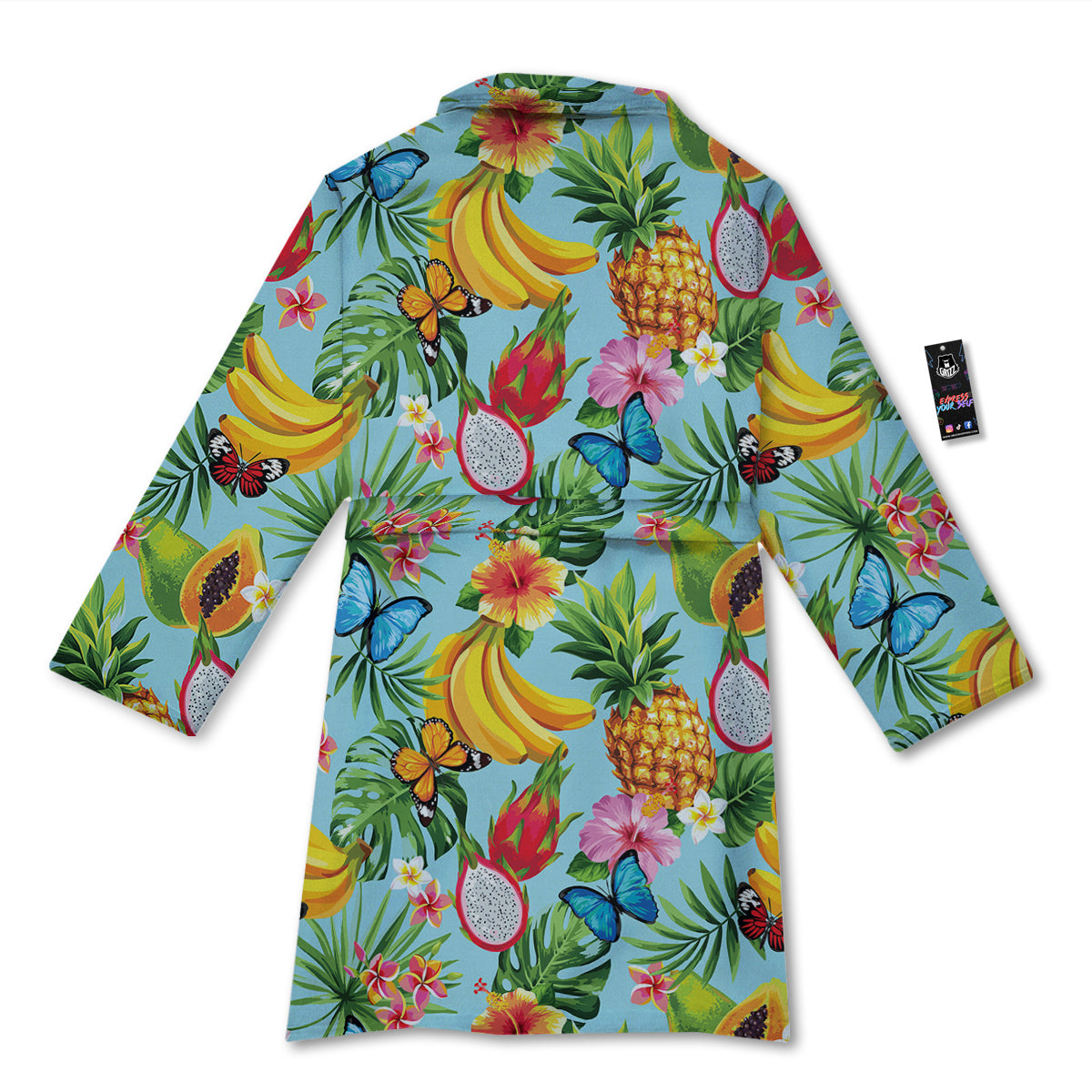 Fruits Jungle Tropical Print Pattern Bathrobe-grizzshop