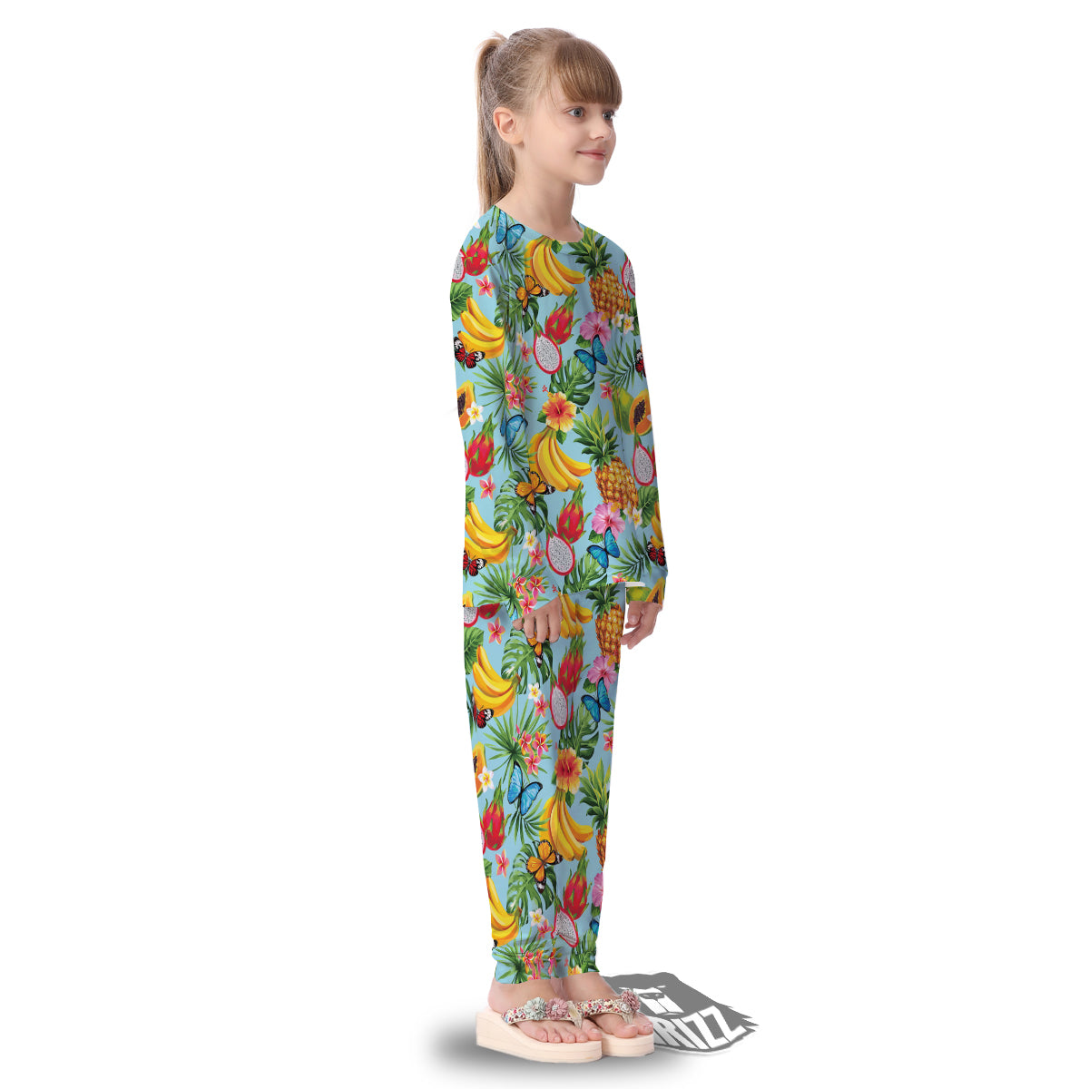 Fruits Jungle Tropical Print Pattern Kid's Pajamas-grizzshop