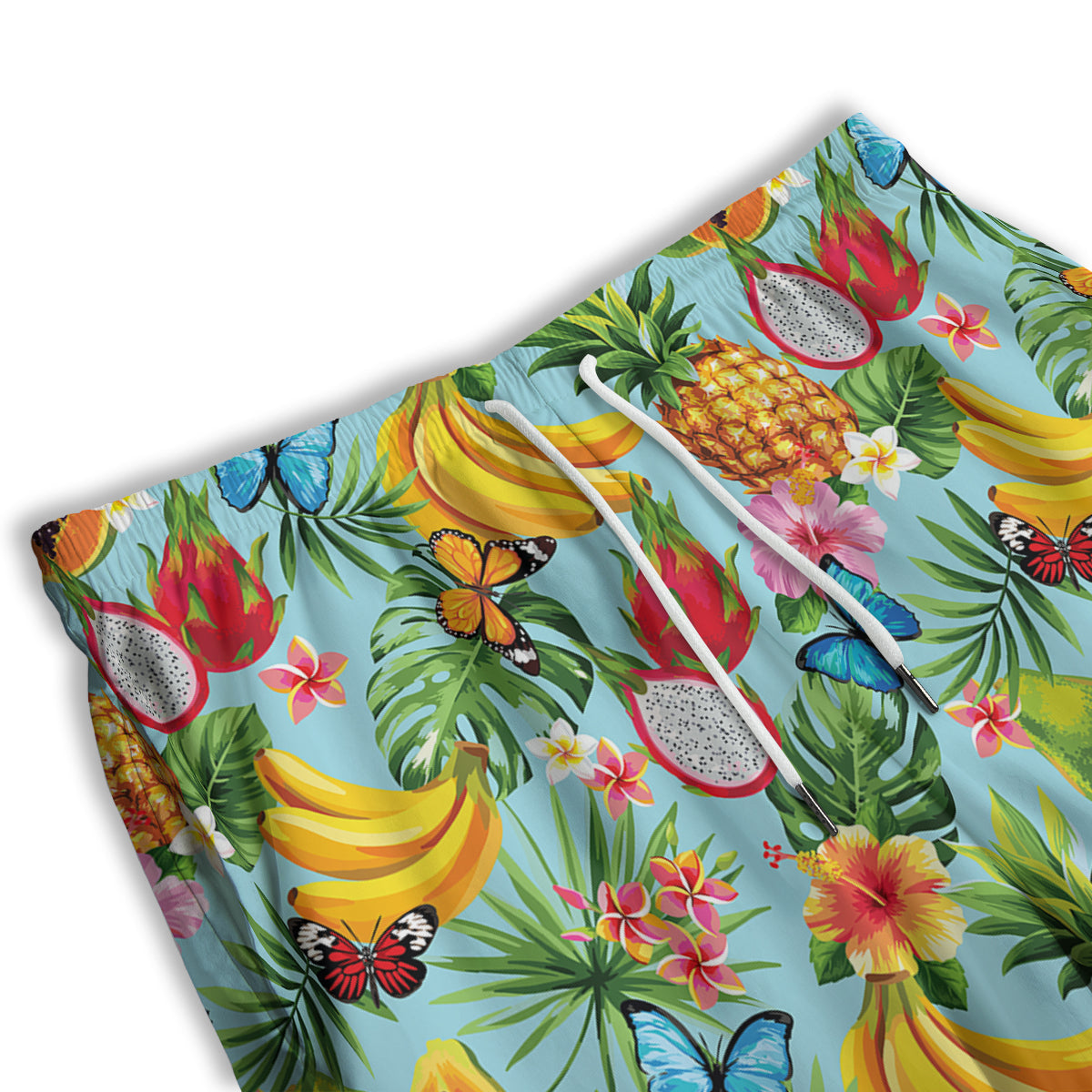Fruits Jungle Tropical Print Pattern Men's Athletic Shorts-grizzshop