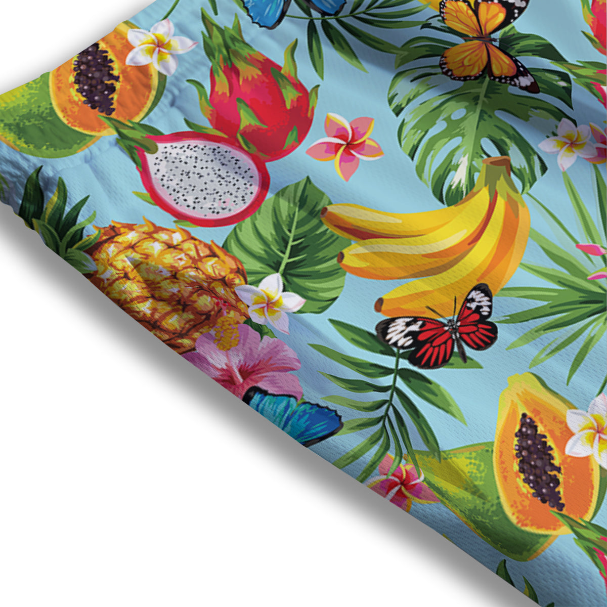 Fruits Jungle Tropical Print Pattern Mesh Shorts-grizzshop