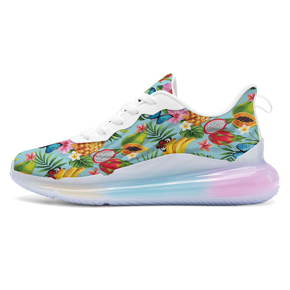 Fruits Jungle Tropical Print Pattern Running Sneakers-grizzshop