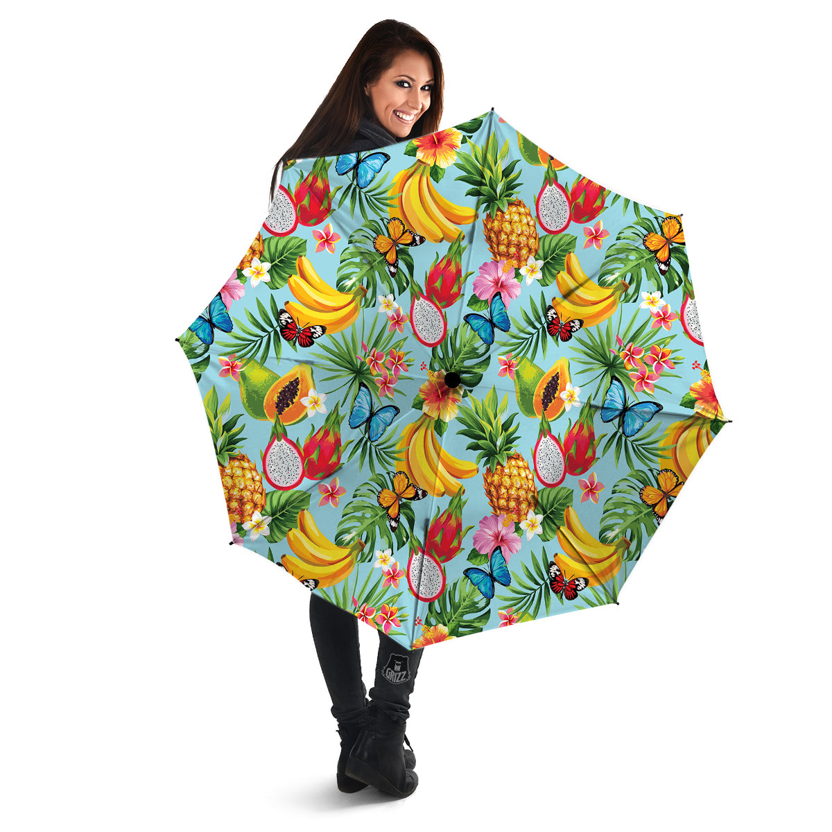 Fruits Jungle Tropical Print Pattern Umbrella-grizzshop