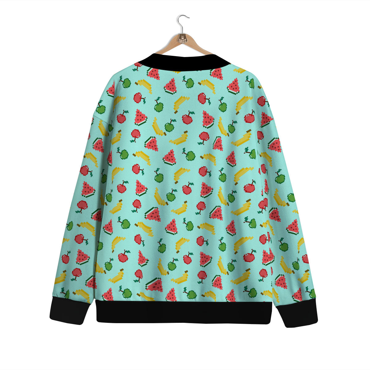 Fruits Pixel Print Pattern Cardigan-grizzshop
