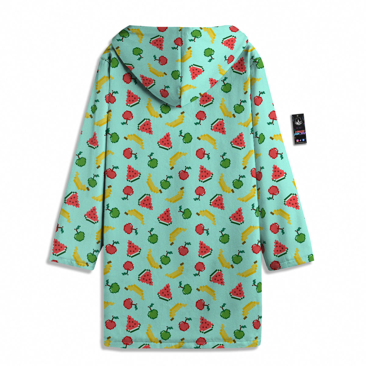 Fruits Pixel Print Pattern Men's Windbreaker Jacket-grizzshop