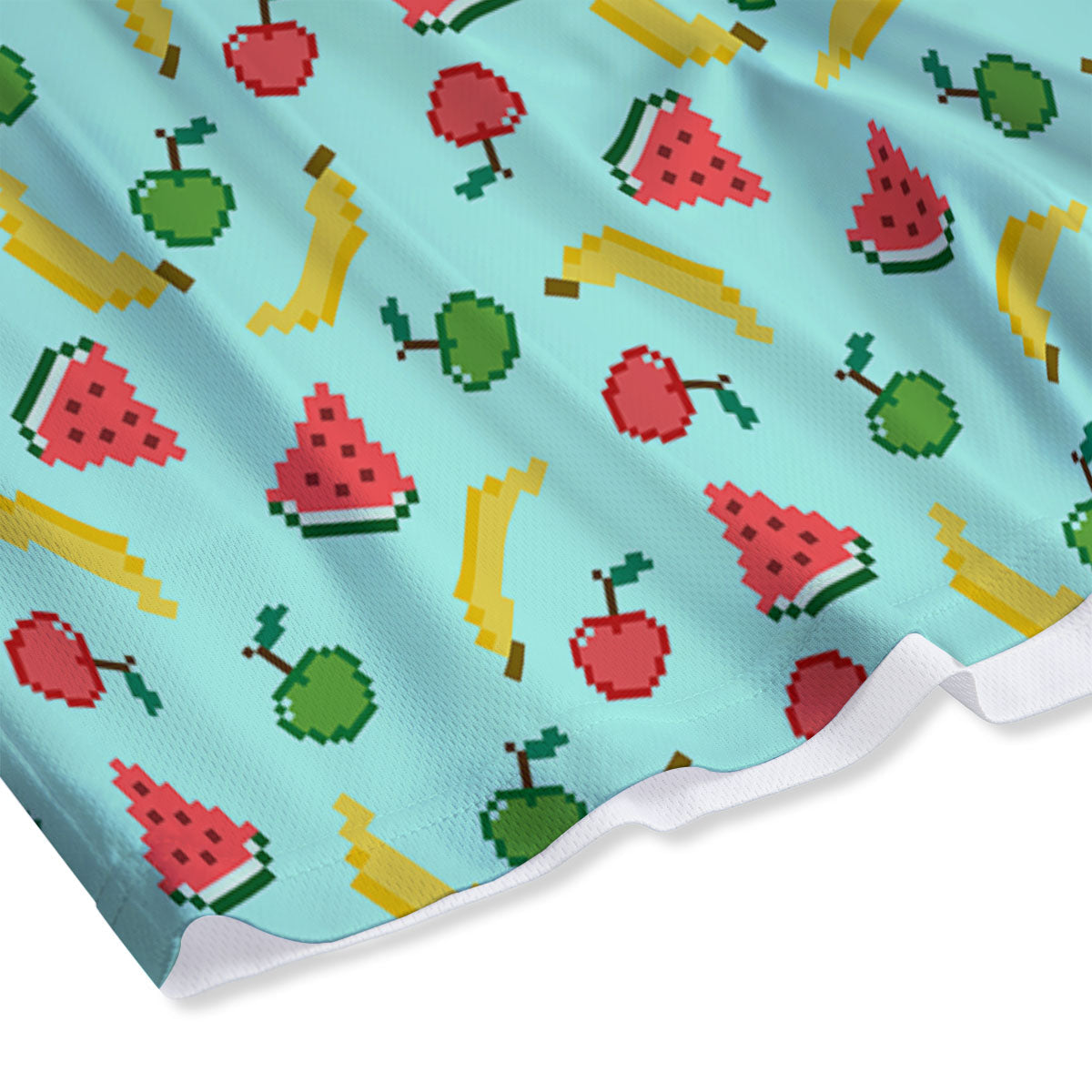 Fruits Pixel Print Pattern Mesh Shorts-grizzshop