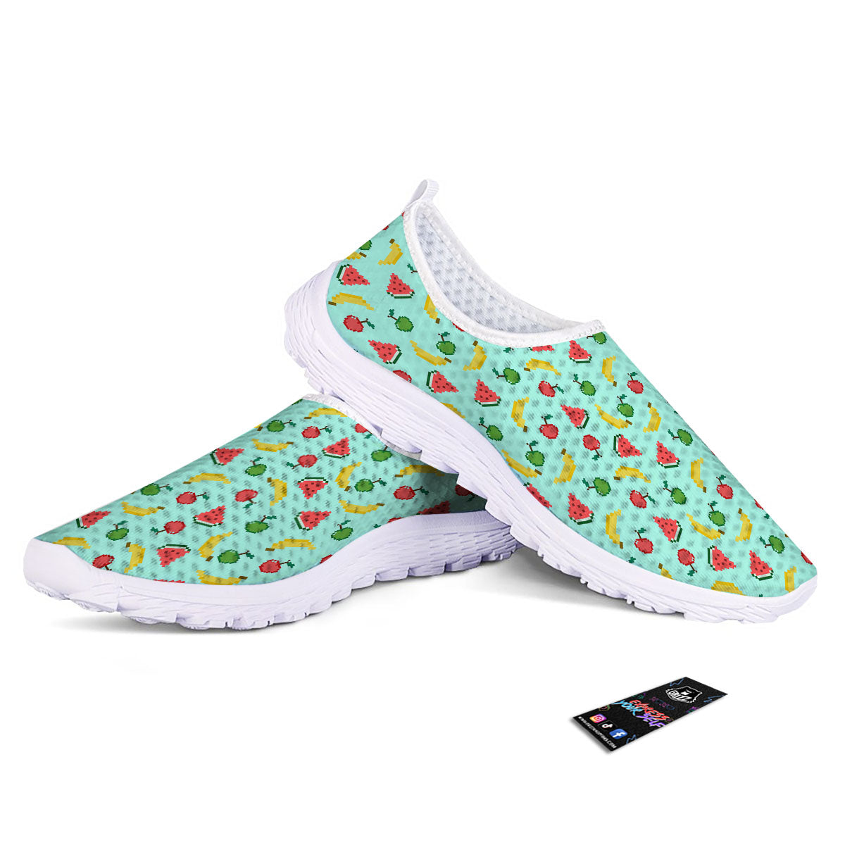 Fruits Pixel Print Pattern Nurse Shoes-grizzshop