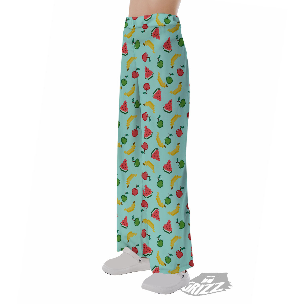 Fruits Pixel Print Pattern Pajama Pants-grizzshop