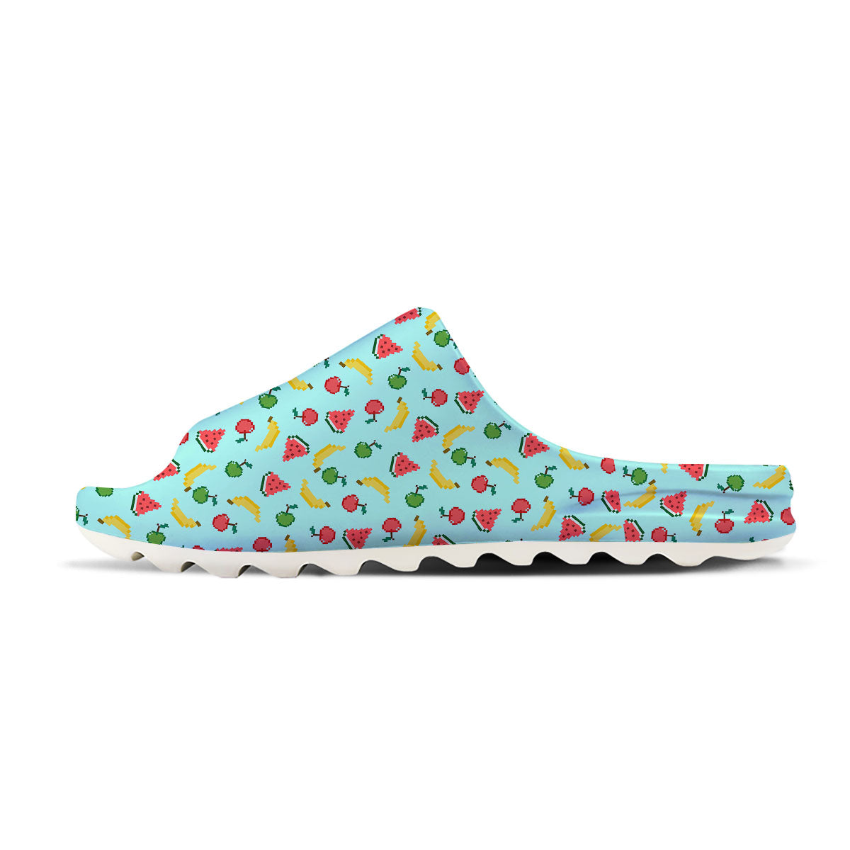 Fruits Pixel Print Pattern Sandals-grizzshop