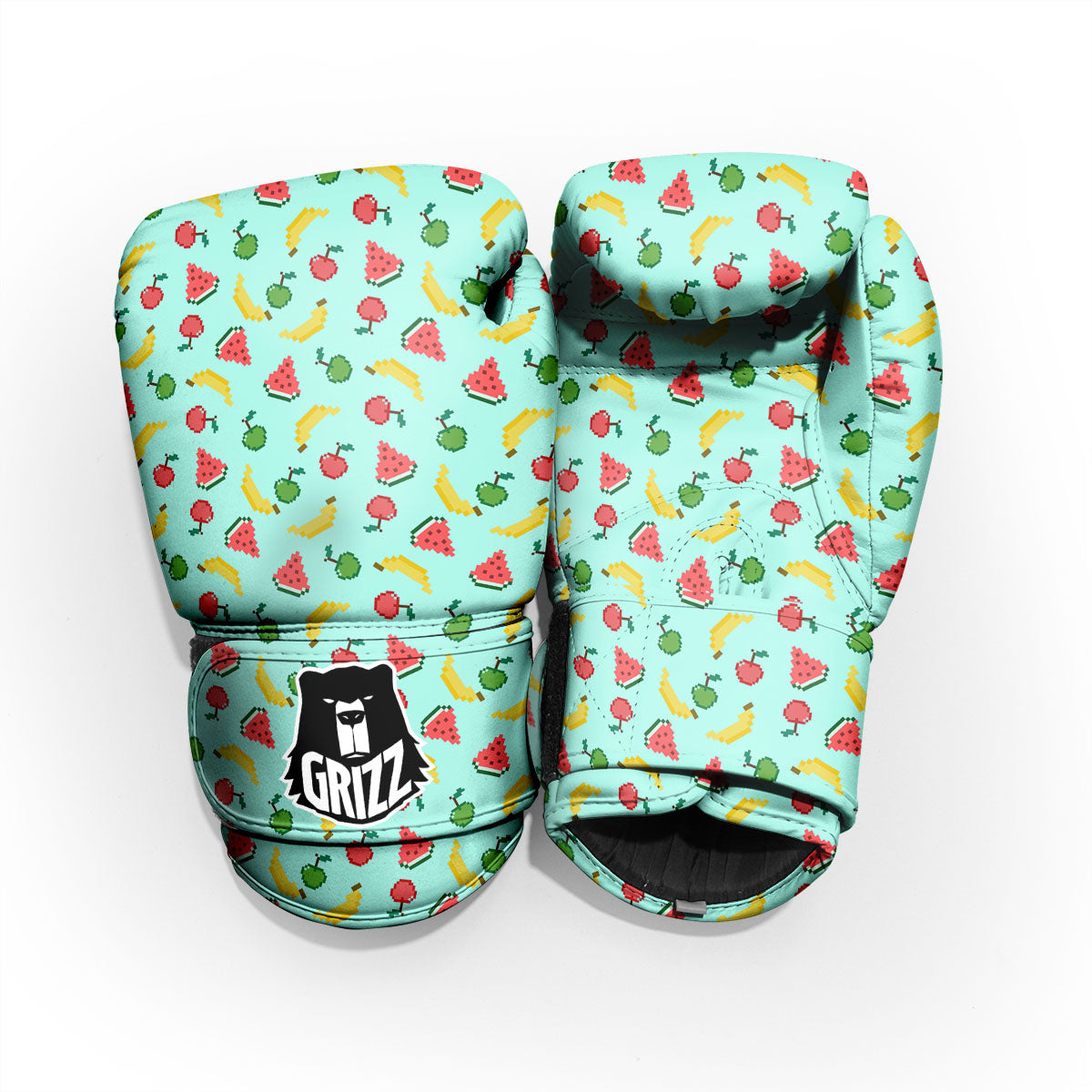 Fruits Pixel Print Pattern Sparring Gloves-grizzshop