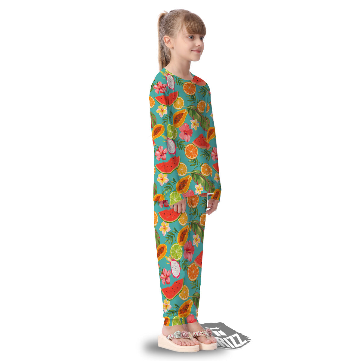 Fruits Tropical Paradise Print Pattern Kid's Pajamas-grizzshop