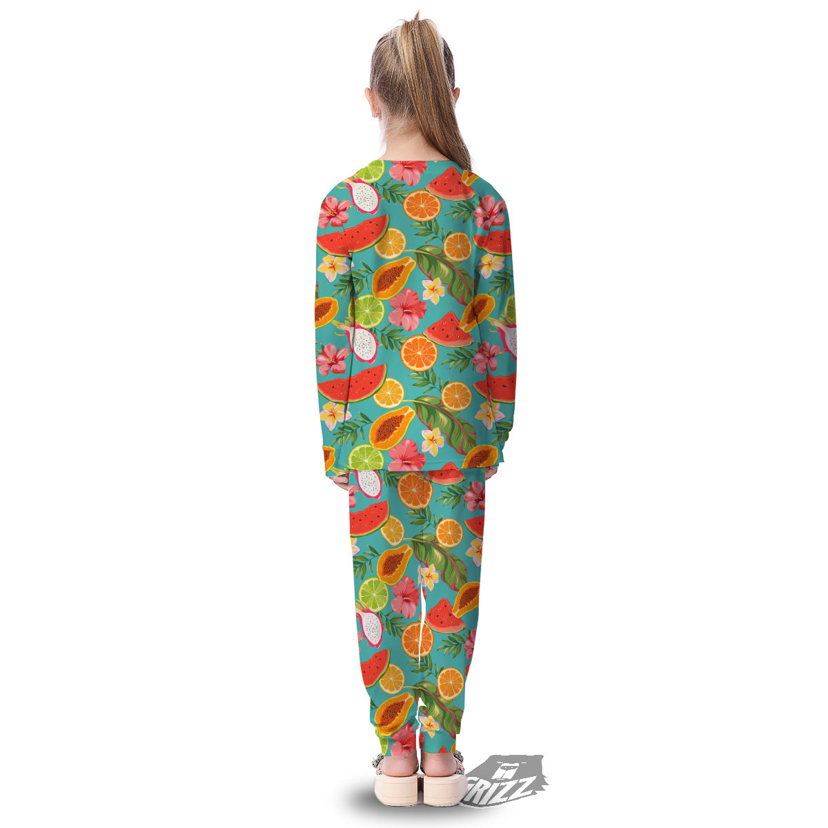 Fruits Tropical Paradise Print Pattern Kid's Pajamas-grizzshop