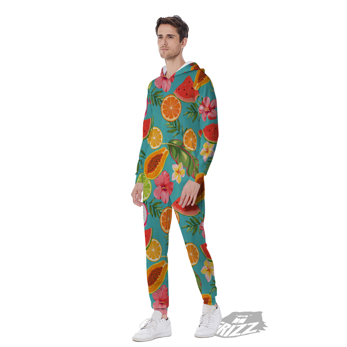 Fruits Tropical Paradise Print Pattern Men's Jumpsuit-grizzshop