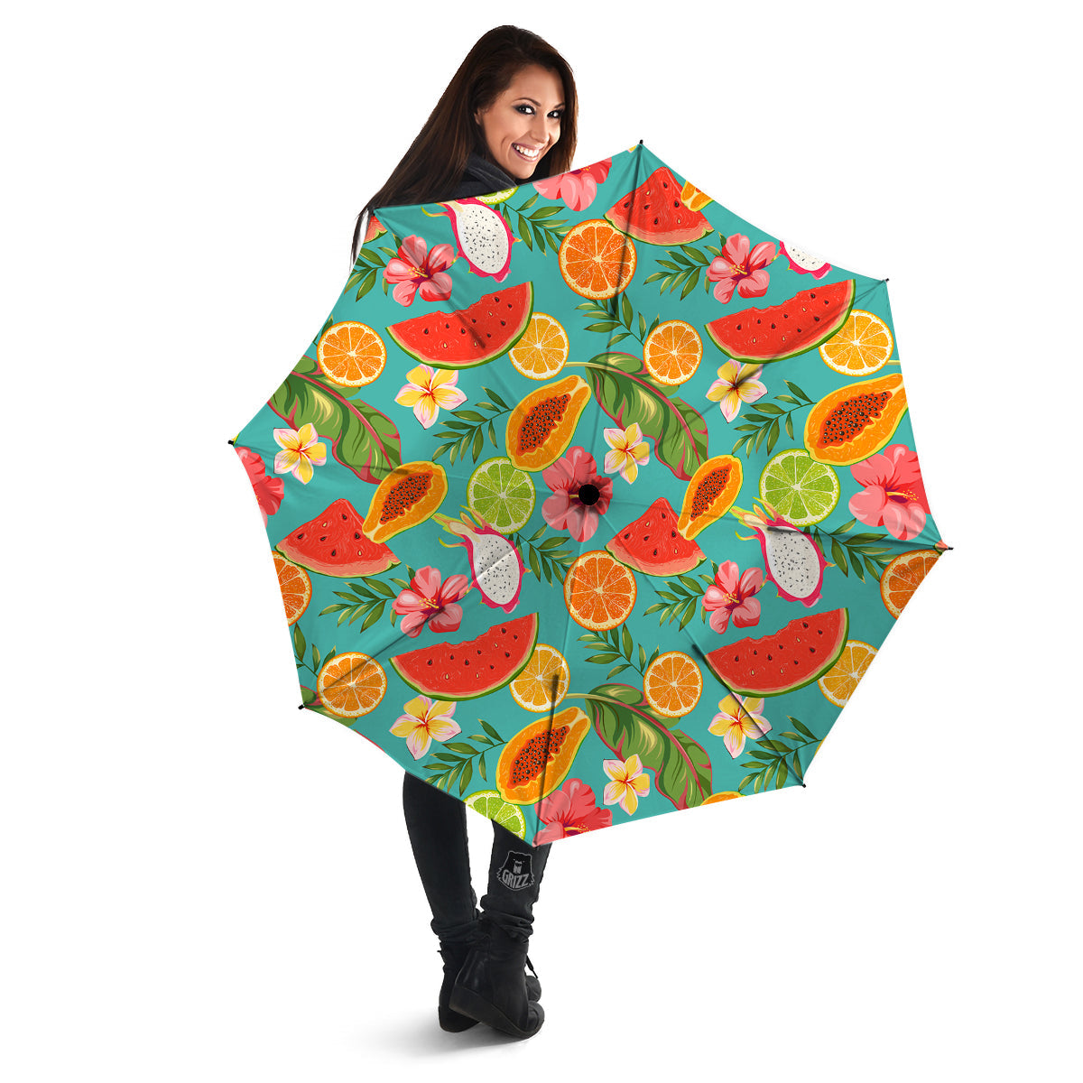 Fruits Tropical Paradise Print Pattern Umbrella-grizzshop