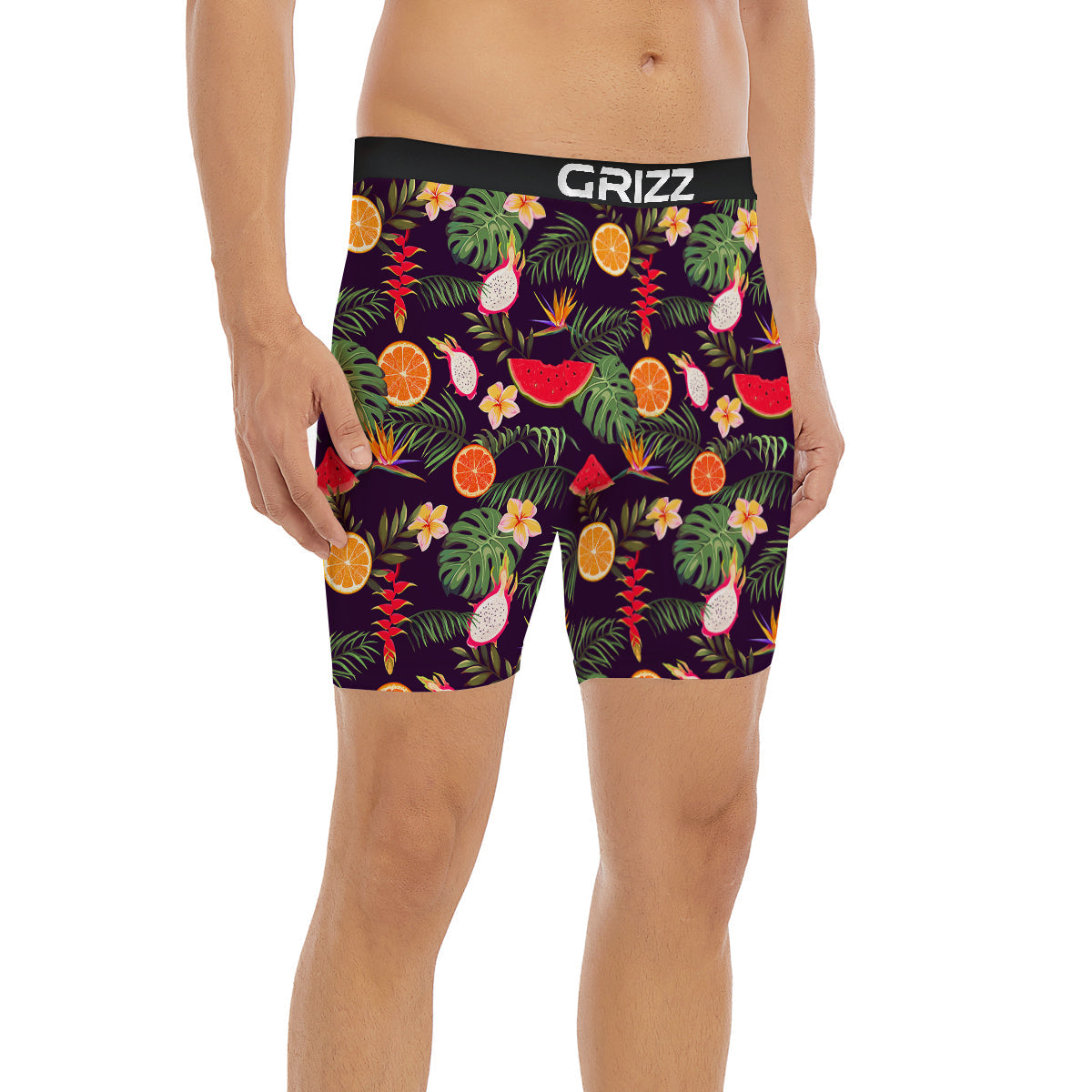 Fruits Tropical Print Pattern Boxer Briefs-grizzshop