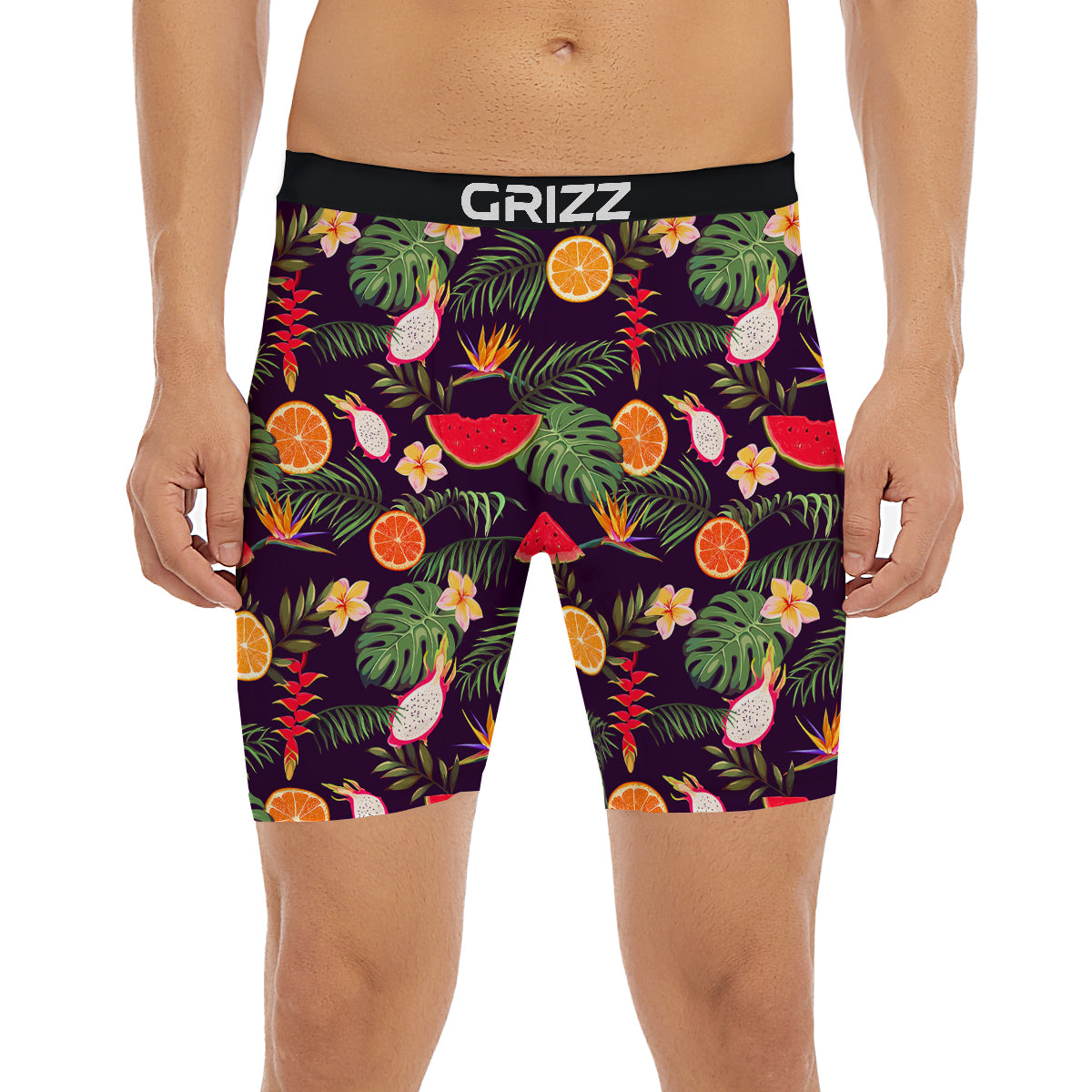 Fruits Tropical Print Pattern Boxer Briefs-grizzshop