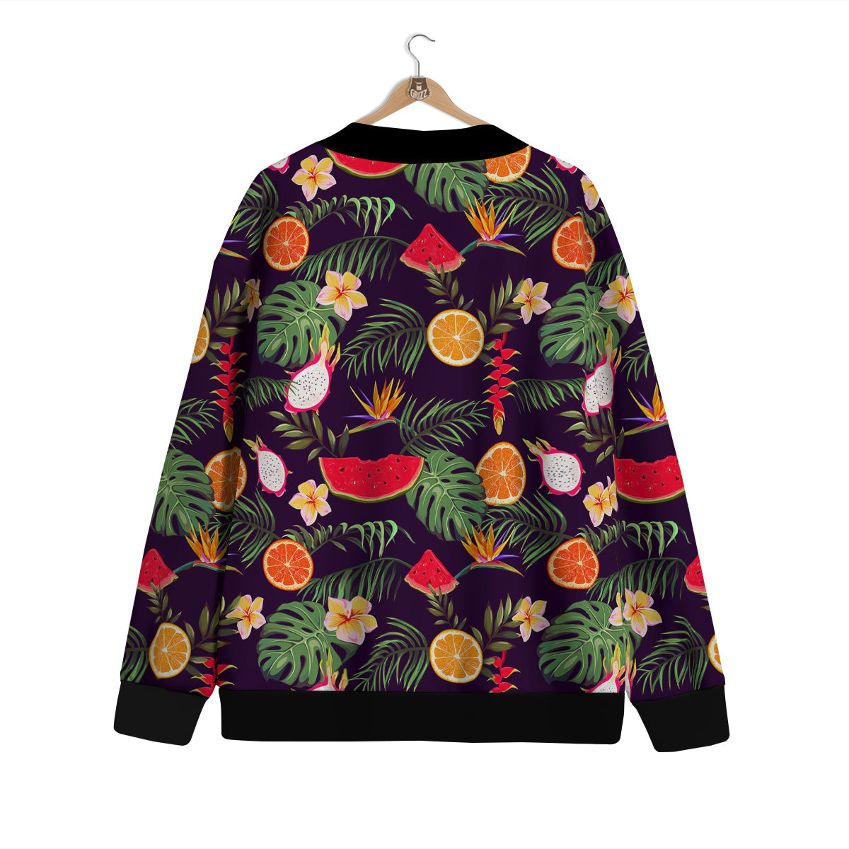 Fruits Tropical Print Pattern Cardigan-grizzshop