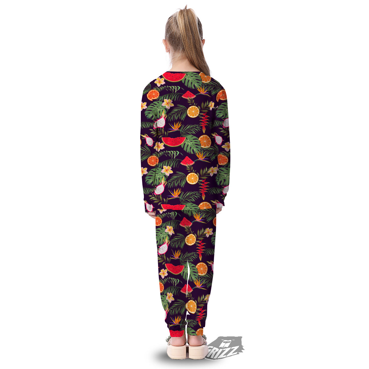 Fruits Tropical Print Pattern Kid's Pajamas-grizzshop