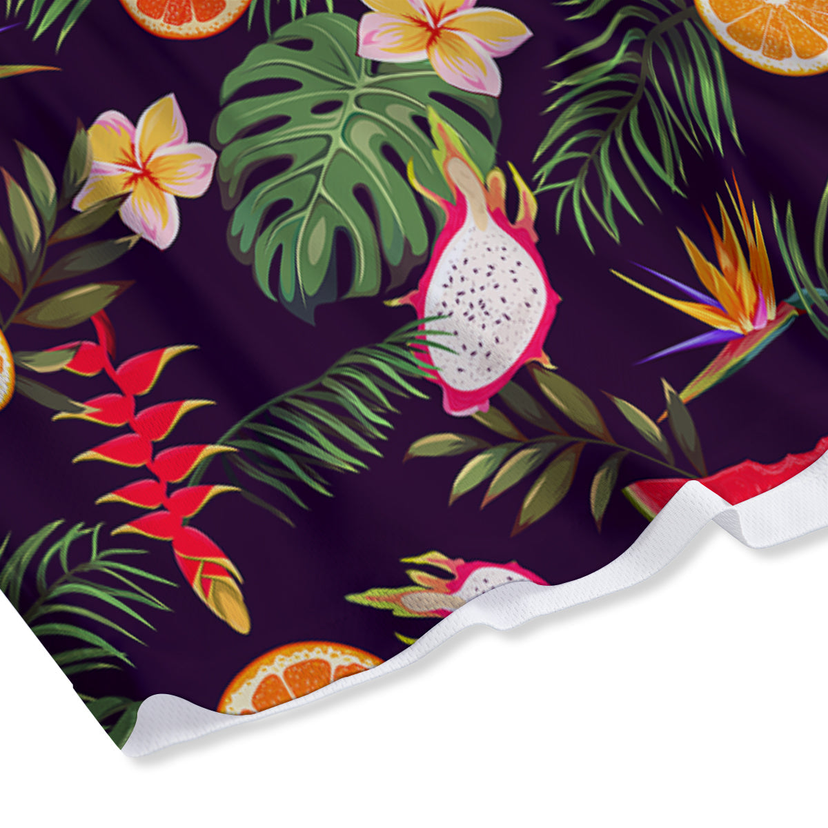 Fruits Tropical Print Pattern Mesh Shorts-grizzshop