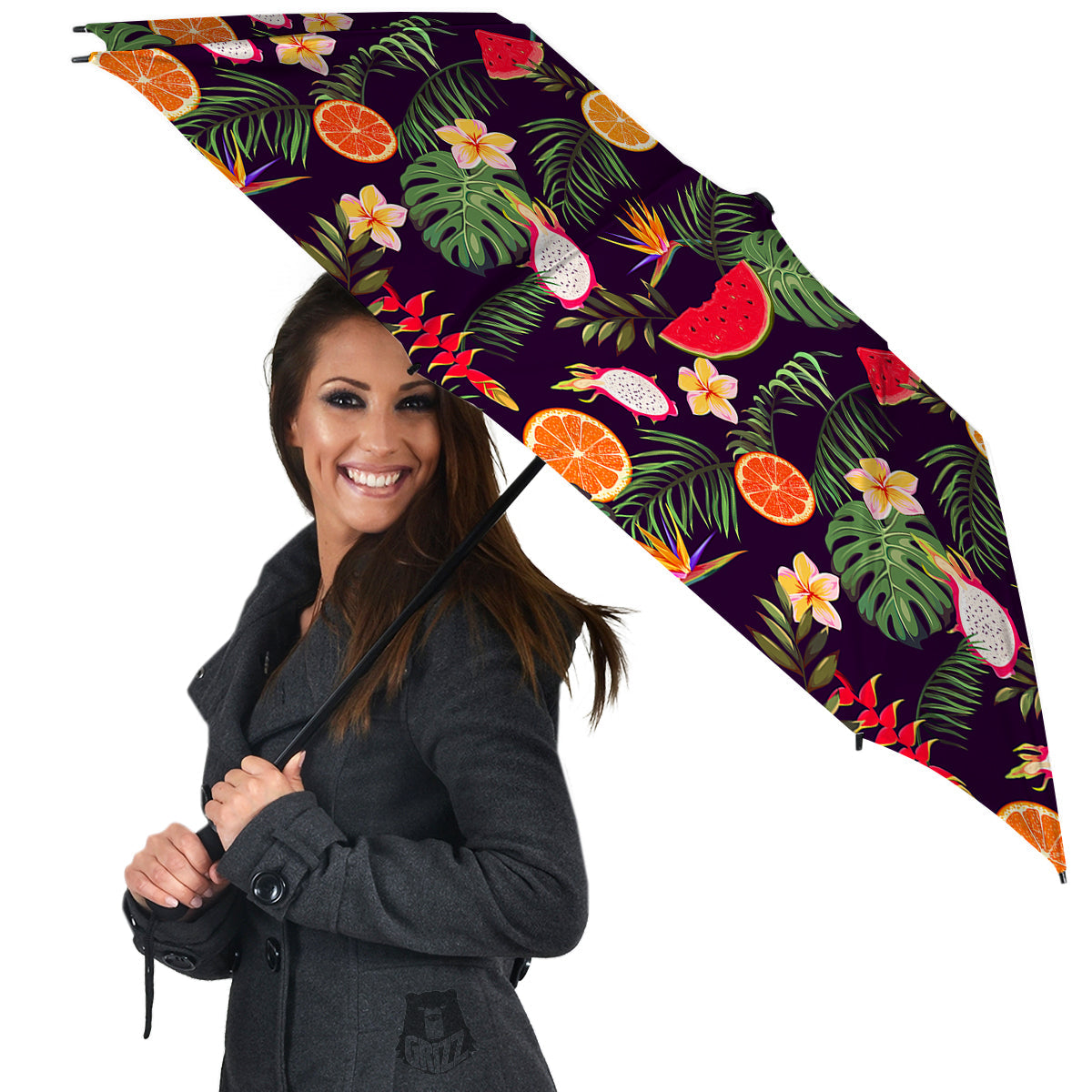 Fruits Tropical Print Pattern Umbrella-grizzshop