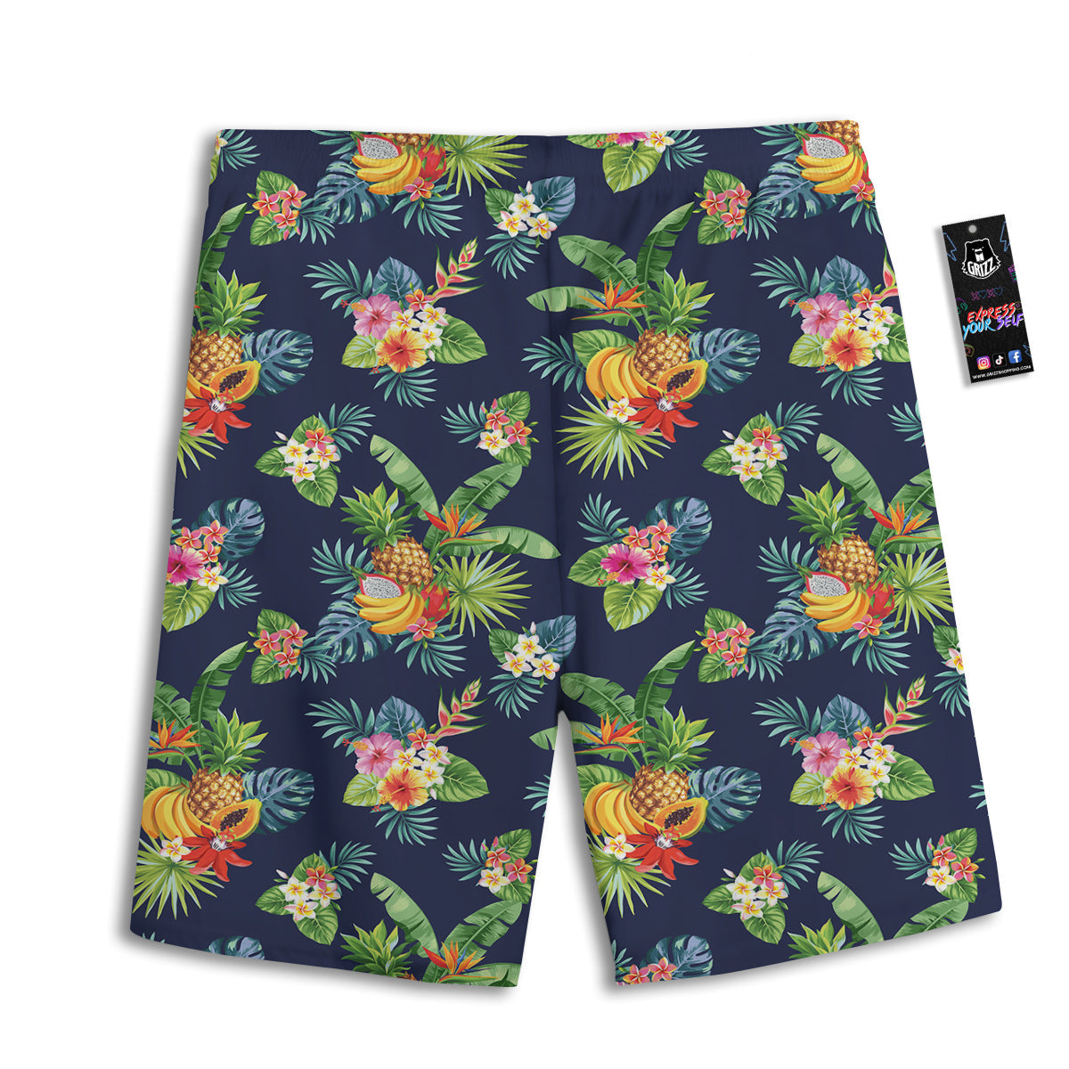 Fruits Tropical Vintage Print Pattern Men's Athletic Shorts-grizzshop