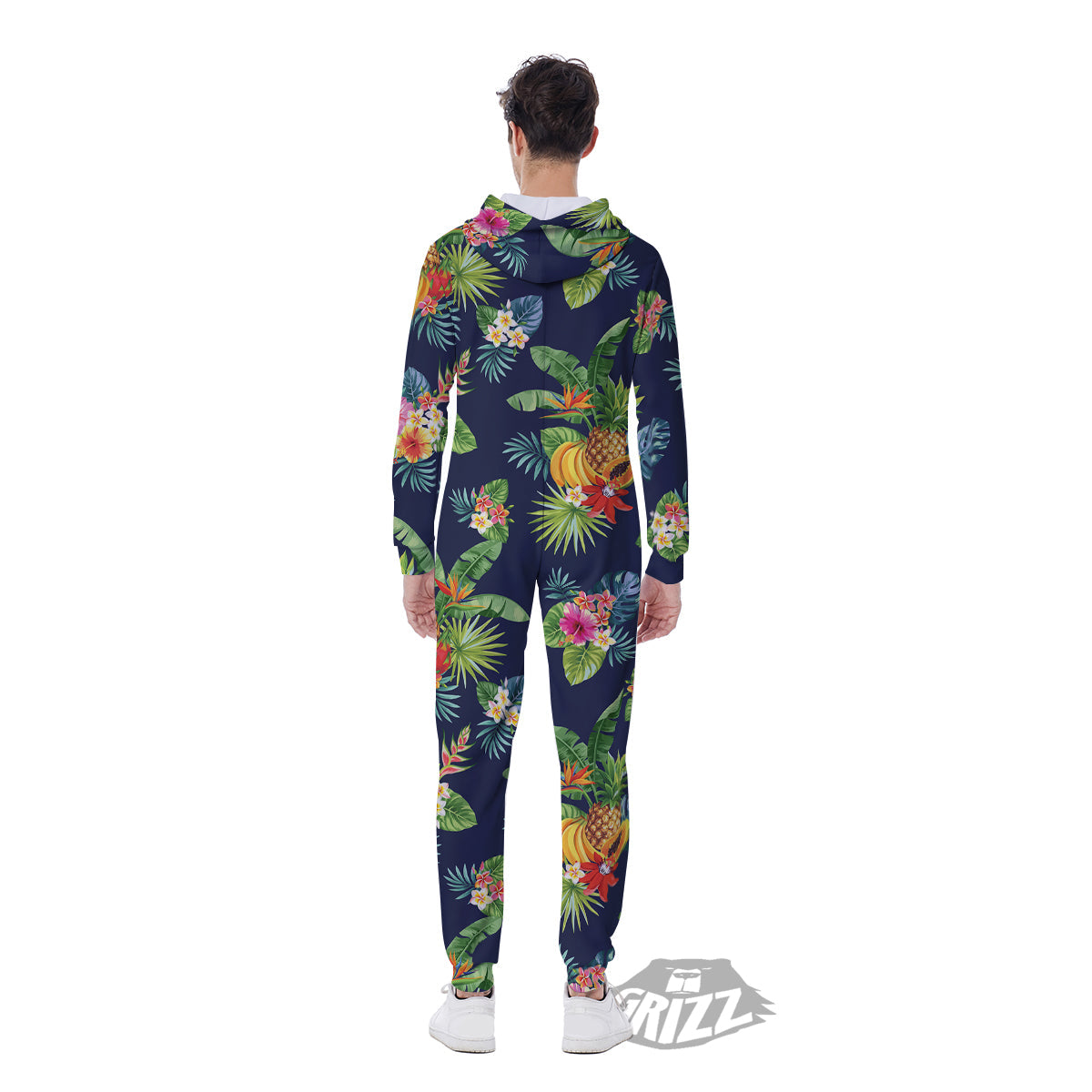 Fruits Tropical Vintage Print Pattern Men's Jumpsuit-grizzshop